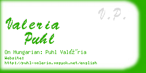 valeria puhl business card